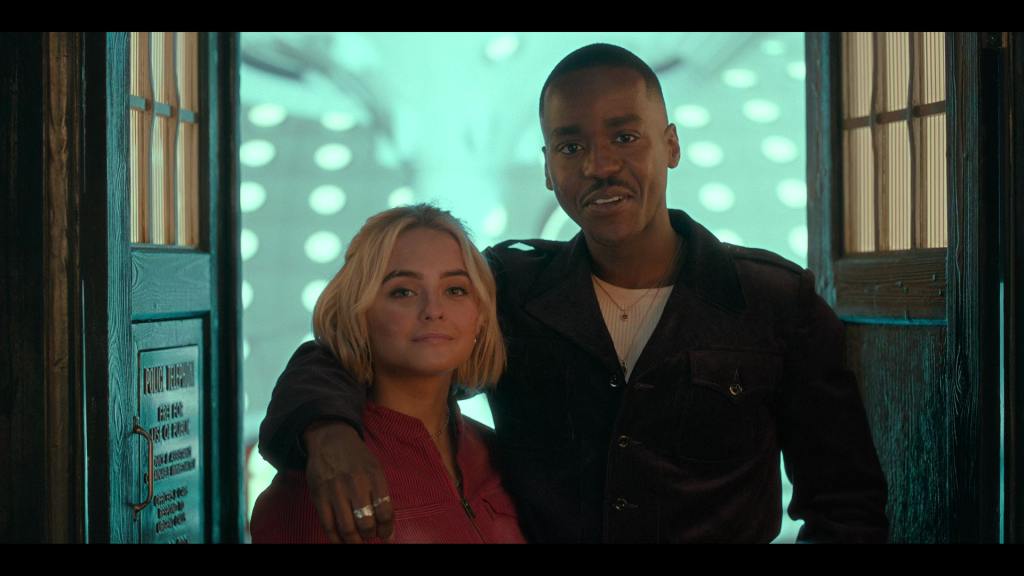 Ruby Sunday (Millie Gibson) and The Doctor (Ncuti Gatwa) look towards their next adventure in Doctor Who Series 14 Episode 3 "Boom" (2024), BBC