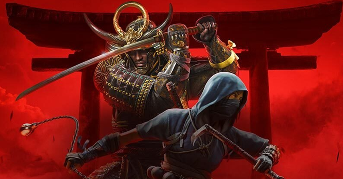 Yasuke (TBA) and Naoe (TBA) stand ready for a fight on the cover to Assassin's Creed Shadows (TBA), Ubisoft