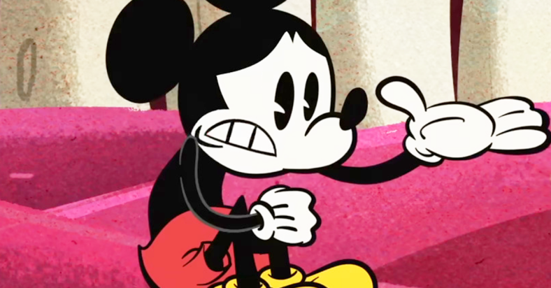Mickey Mouse (Chris Diamantopoulos) admits he might be out of luck in Flushed! A Mickey Mouse Short (2019), Disney
