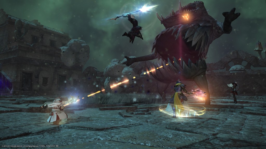 Adventurers take on the Decaying Gourmand in Final Fantasy XIV: A Realm Reborn (2013), Square Enix