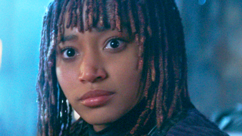 Mae (Amandla Stenberg) is on the trail of her next target in The Acolyte (2024), Disney