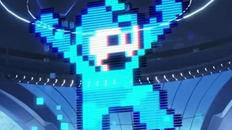 Mega Man watches over the Battle Hub in Street Fighter 6 (2023), Capcom