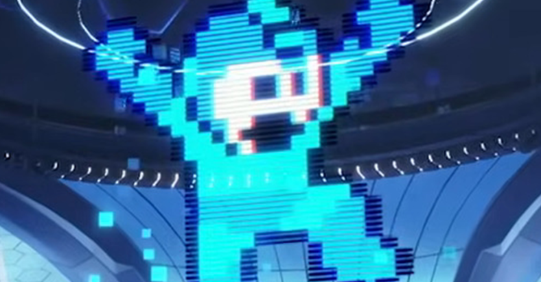 Mega Man watches over the Battle Hub in Street Fighter 6 (2023), Capcom