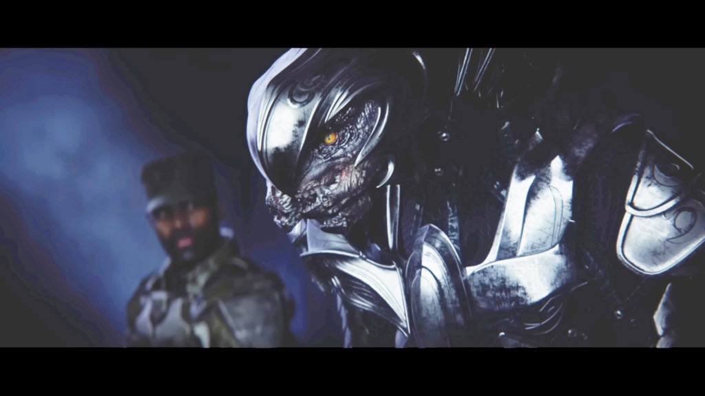 The Arbiter (Keith David) reveals the Prophets' treachery to Tartarus (Kevin Michael Richardson) in Halo 2 Anniversary (2014), Bungie