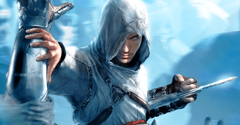 Altaïr (Philip Shahbaz) defends himself against a Templar in Assassin's Creed (2007), Ubisoft