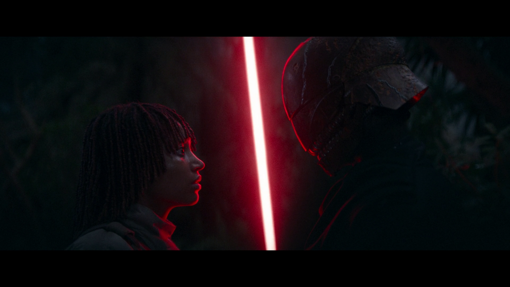 Mae (Amandla Stenberg) comes face-to-face with one of the universe's first Sith in The Acolyte Season 1 Episode 4 'Day' (2024), Disney