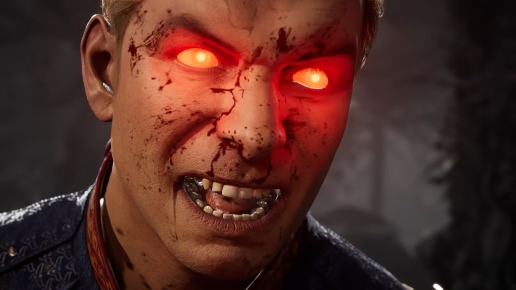 Homelander (Antony Starr) unleashes his heat vision in Mortal Kombat 1 (2023), Netherrealm Studios