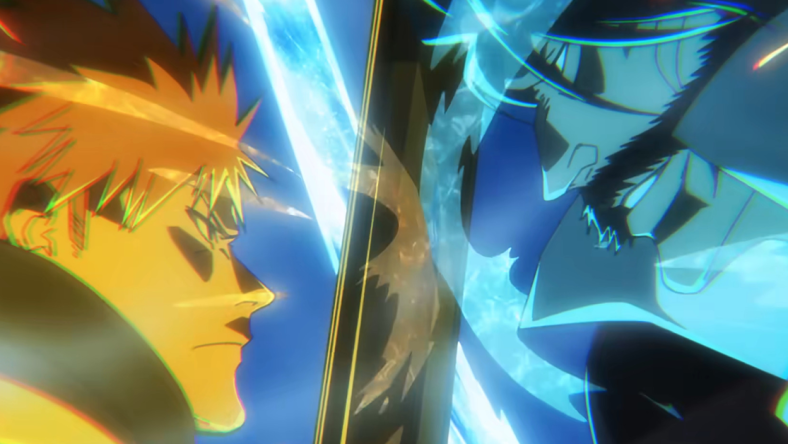 Ichigo Kurosaki (Masakazu Morita) clashes with Yhwach (Takayuki Sugo) in Bleach: Thousand-Year Blood War Part 3 - The Conflict (2024), Pierrot