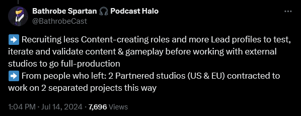 'Halo' scooper Bathrobe Spartan alleges once again that 343 Industries will be outsourcing development of the 'Halo' franchise.