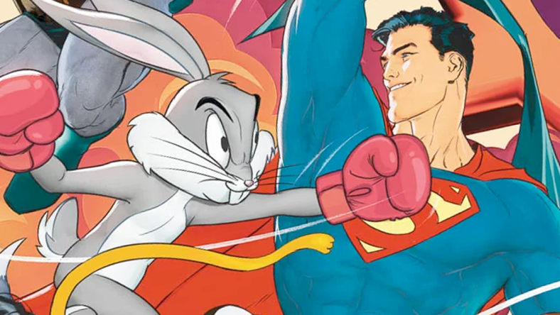 Bugs Bunny and Superman duke it out on Mikel Janin's variant cover to Multiversus: Collision Detected Vol. 1 #1 (2024), DC