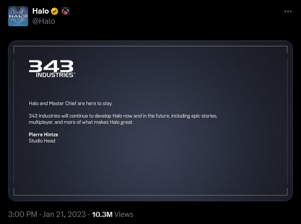 343 Industries Studio Head Pierre Hintz denies reports that 'Halo' development will be outsourced.