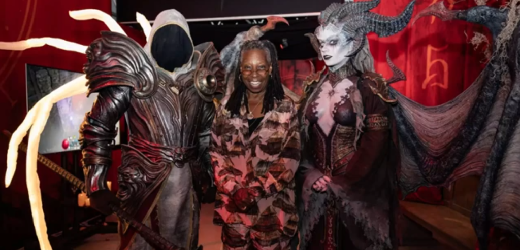 Demons present Whoopi Golberg with 'Key to Hell' at cannabis event