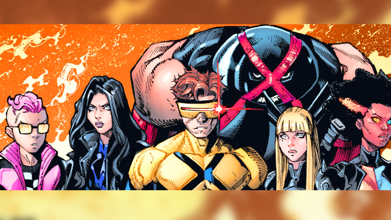 Quentin Quire, Psylocke, Cyclops, Juggernaut, Magik, and Tempest assemble in X-Men Vol. 7 #1 "Fire-Baptized Species" (2024), Marvel Comics. Words by Jed MacKay, art by Ryan Stegman, JP Mayer, Marte Gracia, and Clayton Cowles.