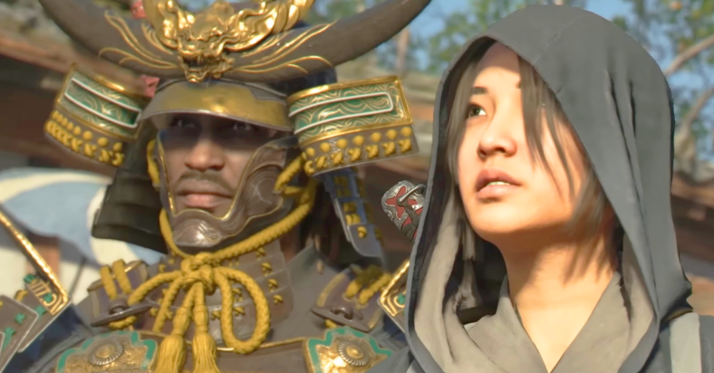 Yasuke (Tongayi Chirisa) and Naoe (Masumi Tsunoda) prepare to assault the local Daimyo's stronghold in Assassin's Creed Shadows (2024), Ubisoft