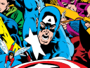 Captain America leads the charge on Michael Zeck and John Beatty's cover to Marvel Super Heroes Secret Wars Vol 1 #1 "The War Begins" (1984), Marvel Comics