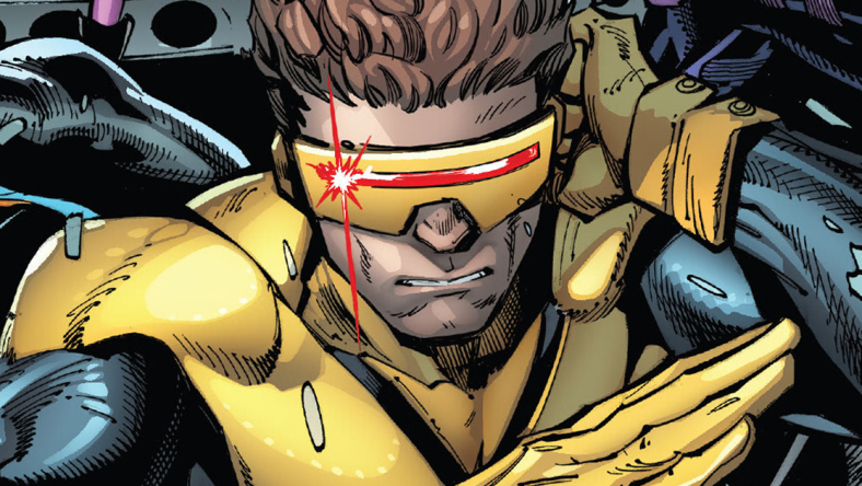 Cyclops leads the titular team into battle in X-Men Vol. 7 #1 "Fire-Baptized Species" (2024), Marvel Comics. Words by Jed MacKay, art by Ryan Stegman, JP Mayer, Marte Gracia, and Clayton Cowles.