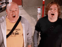 Kyle Gass and Jack Black find themselves in a rock-off against Satan (Dave Grohl) himself in Tenacious D in The Pick of Destiny (2006), New Line Cinema