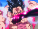 Luffy (Mayumi Tanaka) finds himself running out of steam in One Piece Episode 1069 "There is Only One Winner - Luffy vs. Kaidou" (2023), Toei Animation