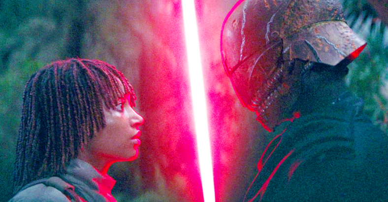 Mae (Amandla Stenberg) comes face-to-face with one of the universe's first Sith in The Acolyte (2024), Disney