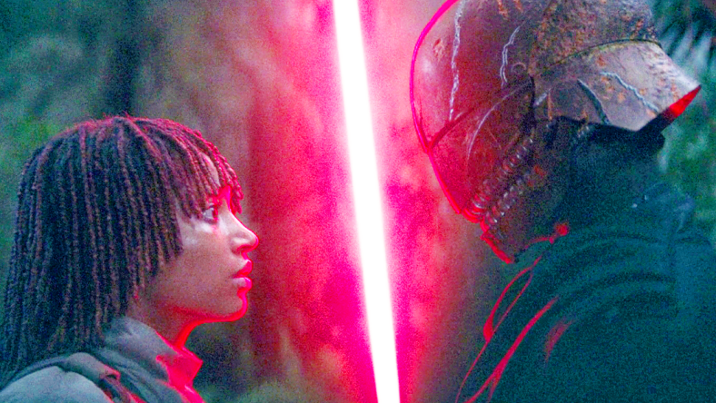 Mae (Amandla Stenberg) comes face-to-face with one of the universe's first Sith in The Acolyte (2024), Disney