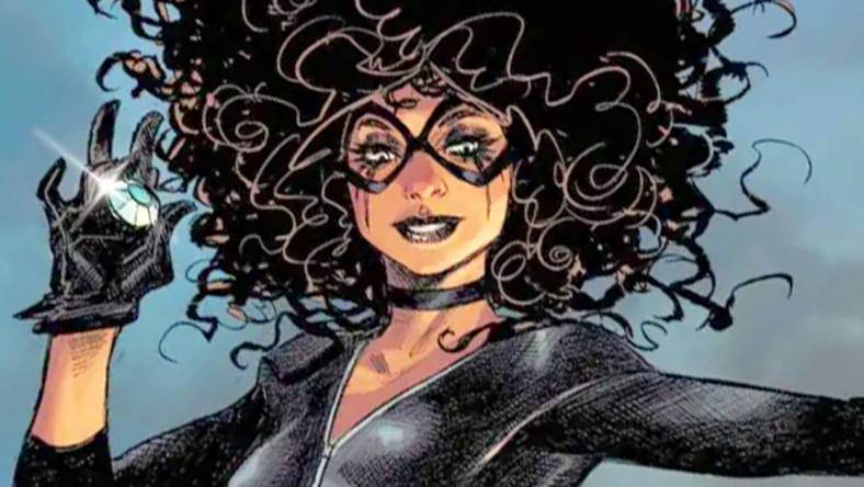 The Black Cat of Earth-6160 makes her debut on Marco Checchetto's cover to Ultimate Spider-Man Vol. 3 #11 (2024), Marvel Comics