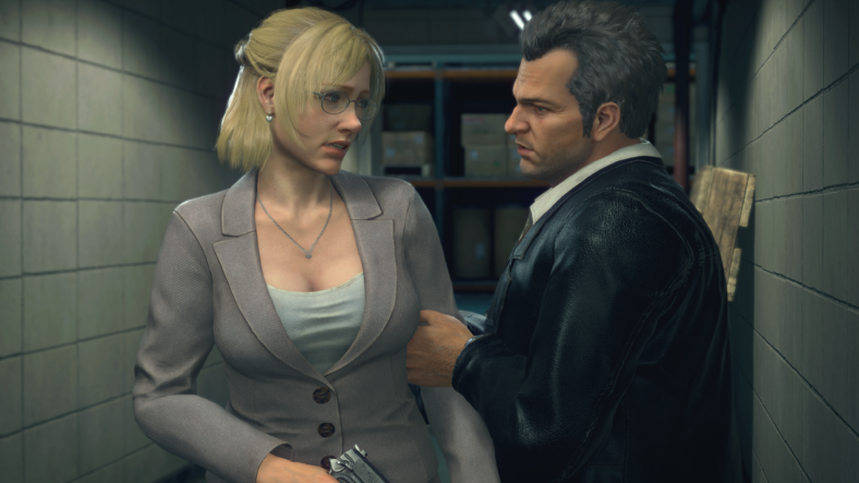 Frank West (Jes Patrick) confronts Jessica McCarney (Xanthe Huynh) in Dead Rising Deluxe Remaster (2024), Capcom