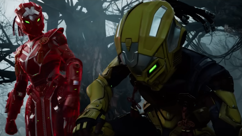 Sektor (Erika Ishii) and Cyrax (Enuka Okuma) spar in brutal fashion in Mortal Kombat 1 (2023), Warner Bros. Games