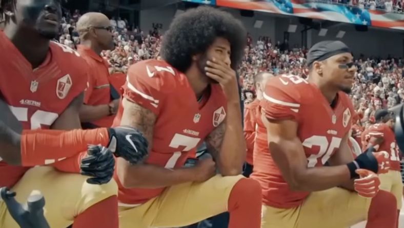 Colin Kaepernick and San Francisco 49ers players kneel during the National Anthem (2016), The NFL Up