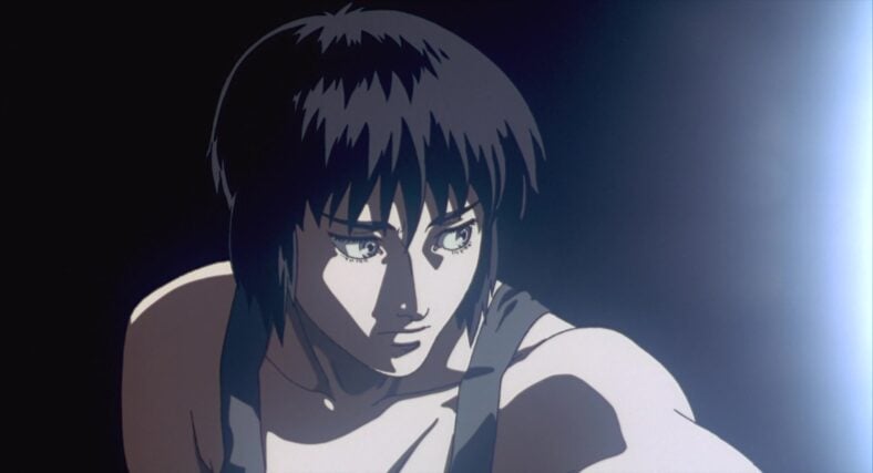 Major Kusanagi (Atsuko Tanaka) awakens to a new day in Ghost in the Shell (1995), Production I.G