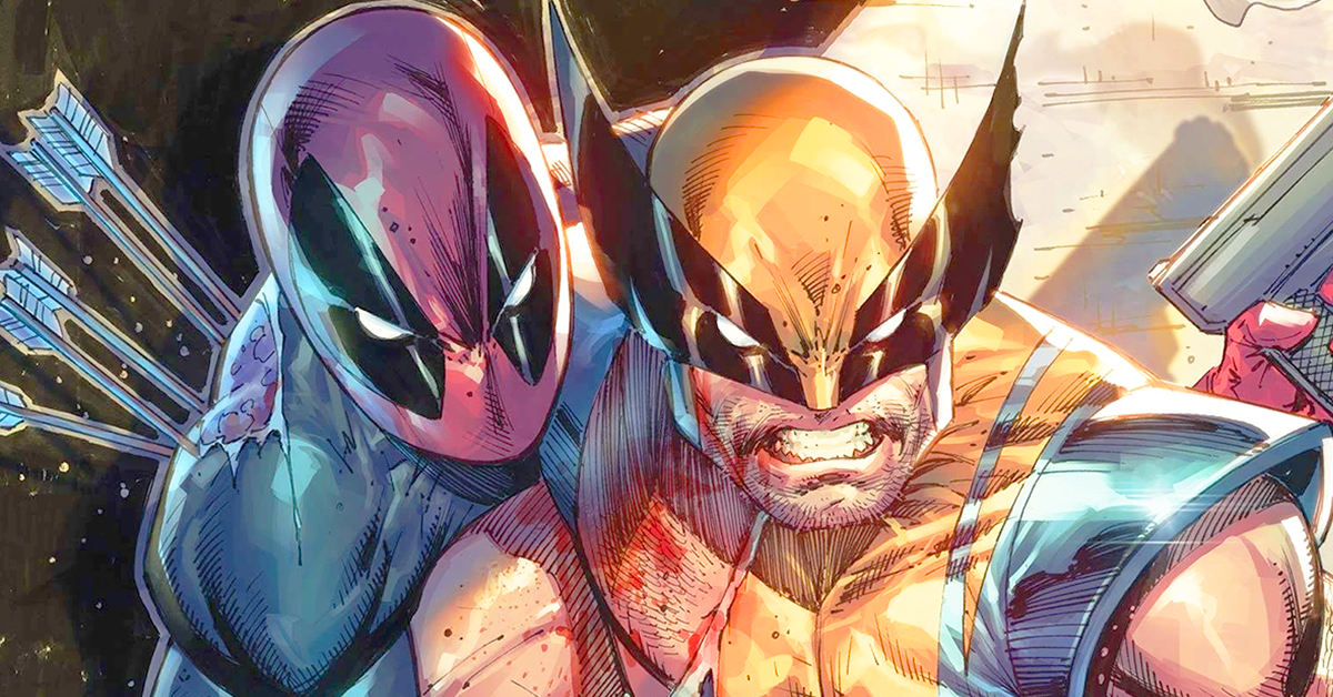 Wolverine offers a shoulder to Deadpool on Rob Liefeld and Bryan Valenza's Deadpool 30th Anniversary variant cover to X-Men Legends Vol. 1 #4 "Tools!" (2021), Marvel Comics