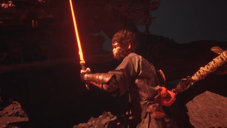 The Monkey King (TBA) comes upon a new whip weapon in Black Myth: Wukong (2024), Game Science