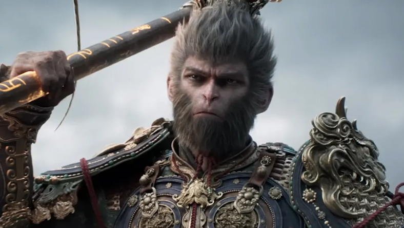 The Monkey King (TBA) readies his Ruyi Jingu Bang in Black Myth: Wukong (2024), Game Science