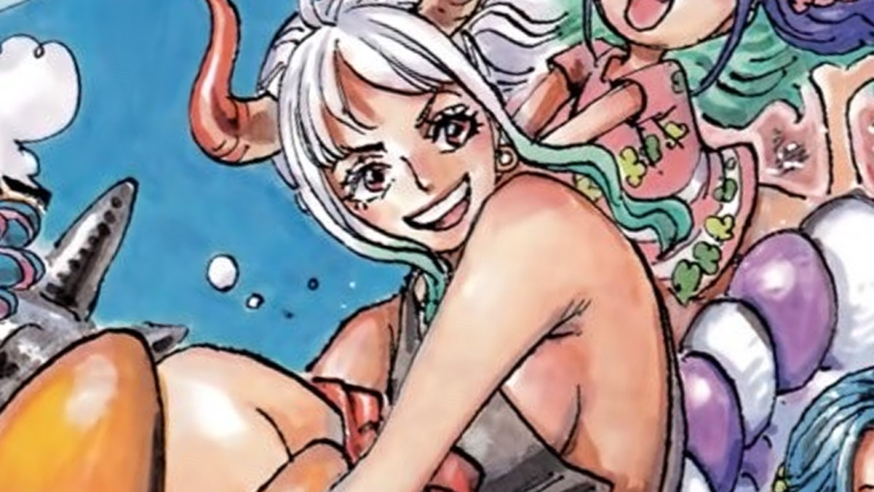 Yamato catches some sun on Eiichiro Oda's color spread to One Piece Chapter 1084 "The Attempted Murder of a Celestial Dragon" (2023), Shueisha