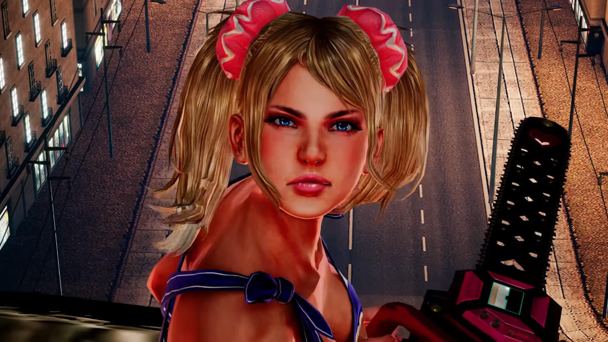 Juliet (Tara Strong) is ready to take on anything in Lollipop Chainsaw RePop (2024), Dragami Games