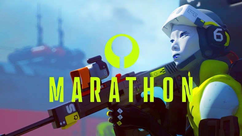 Marathon character holding a riffle in Marathon (2024), Bungie