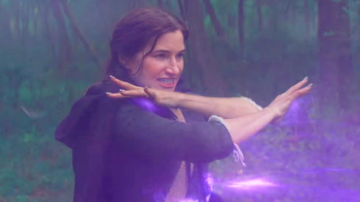 Agatha (Kathryn Hahn) unleashes her magik in Agatha: All Along (2024), Marvel Entertainment