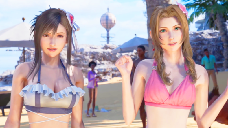 Tifa (Ayumi Ito) and Aerith (Maaya Sakamoto) arrive at Costa del Sol in Final Fantasy VII Rebirth (2024), Square Enix