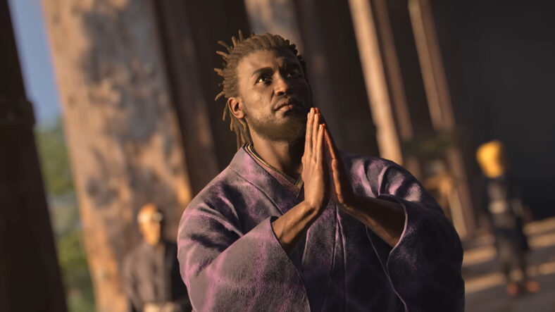 Yasuke (Tongayi Chirisa) gives thanks in Assassin's Creed Shadows (2025), Ubisoft