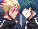 Ryuusei Shidou (Yuuichi Nakamura) and Rin Itoshi (Koki Chiyama) nearly come to blows in Blue Lock vs. U-20 Japan Episode 2 "The Assassin and the Ninja" (2024), 8bit