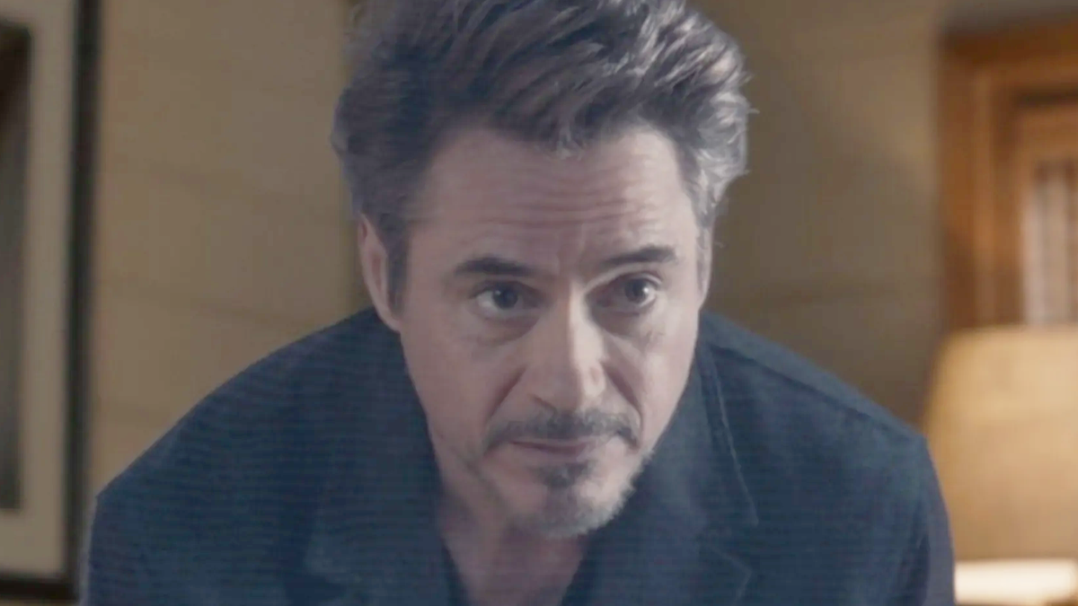 Tony Stark (Robert Downey Jr.) leaves a final message for his friends and family in Avengers: Endgame (2019), Marvel Studios