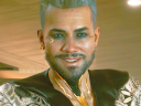 Kenny Eurodyne (Matthew Yang King) flashes a smile in Cyberpunk 2077 (2020), CD Projekt Red