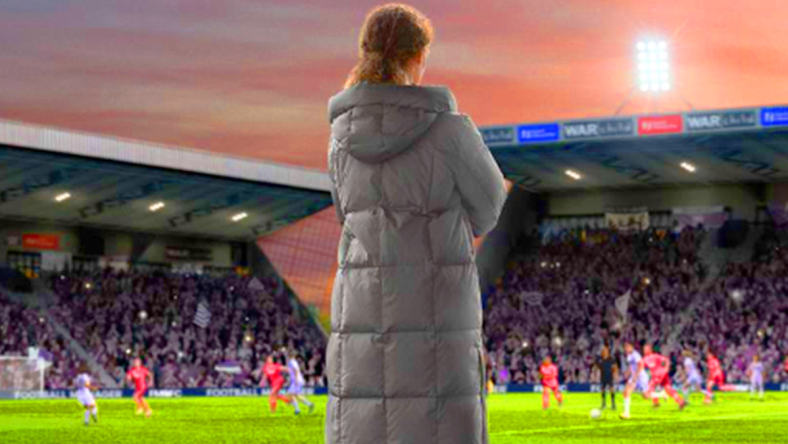 A player coaches from the sideline in Football Manager 25 (2025), Sports Interactive