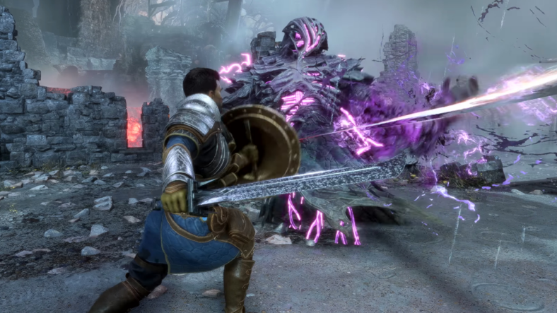 The Inquisitor shows off his swordplay skills in Dragon Age: The Veilguard (2024), BioWare