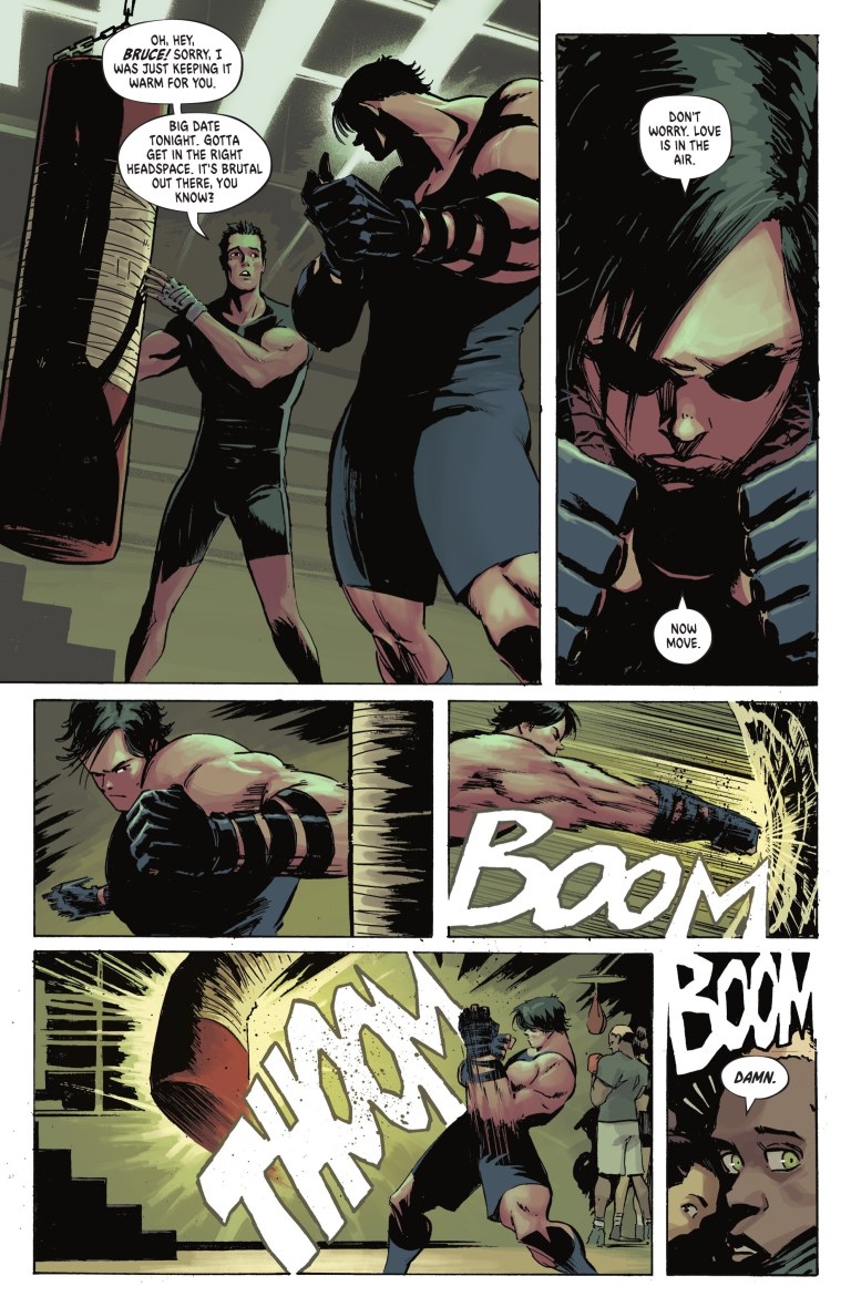 Bruce Wayne gets in a workout in Absolute Batman Vol. 1 #1 "The Zoo, Part One of Five" (2024), DC. Words by Scott Snyder, art by Nick Dragotta, Frank Martin, and Clayton Cowles.