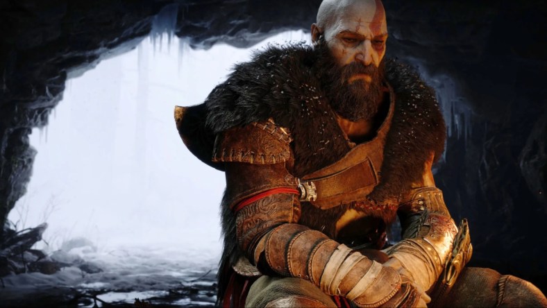 Kratos in Cave 2 of God of War Ragnarok-Sony Santa Monica Studios