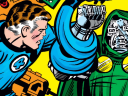 Reed Richards tangles up Doctor Doom on Jack Kirby, Joe Sinnott and Gaspar Saladino's cover to Fantastic Four Vol. 1 #200 "When Titans Clash!" (1978), Marvel Comics