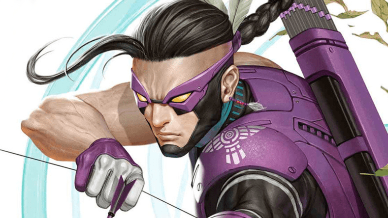 Hawkeye notches his bow on InHyuk Lee's variant cover to Ultimates Vol. 3 #5 (2024), Marvel Comics