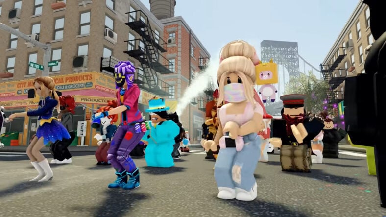 A group of players bust some moves in Roblox (2006), Roblox Corporation