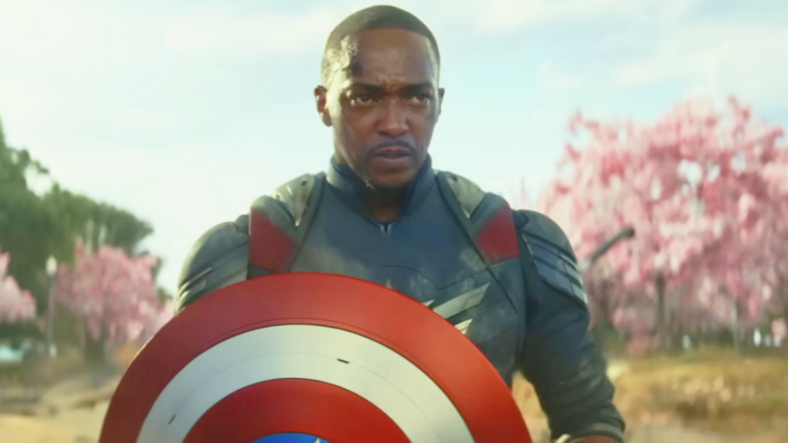 Sam Wilson (Anthony Mackie) wields the shield in Captain America: Brave New World (2025), Marvel Entertainment