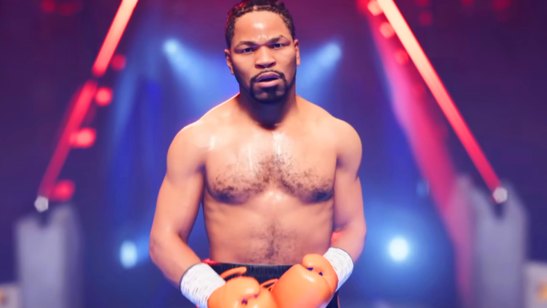 "Showtime" Shawn Porter strikes a pose before entering the ring in Undisputed (2023), Deep Silver